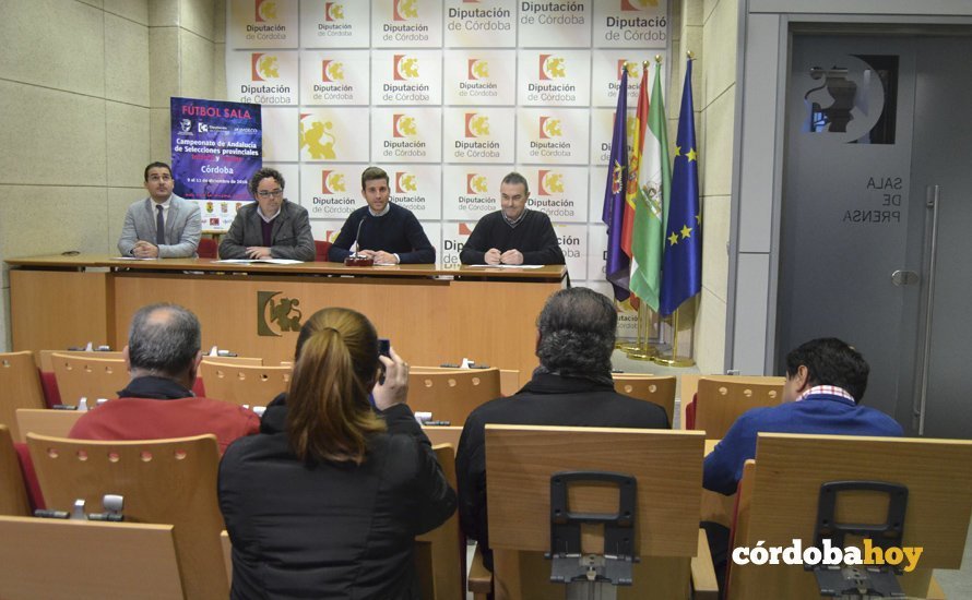 Presentación del XIX Campeonato de Selecciones de Fútbol Sala de Andalucía en la Diputación de Córdoba