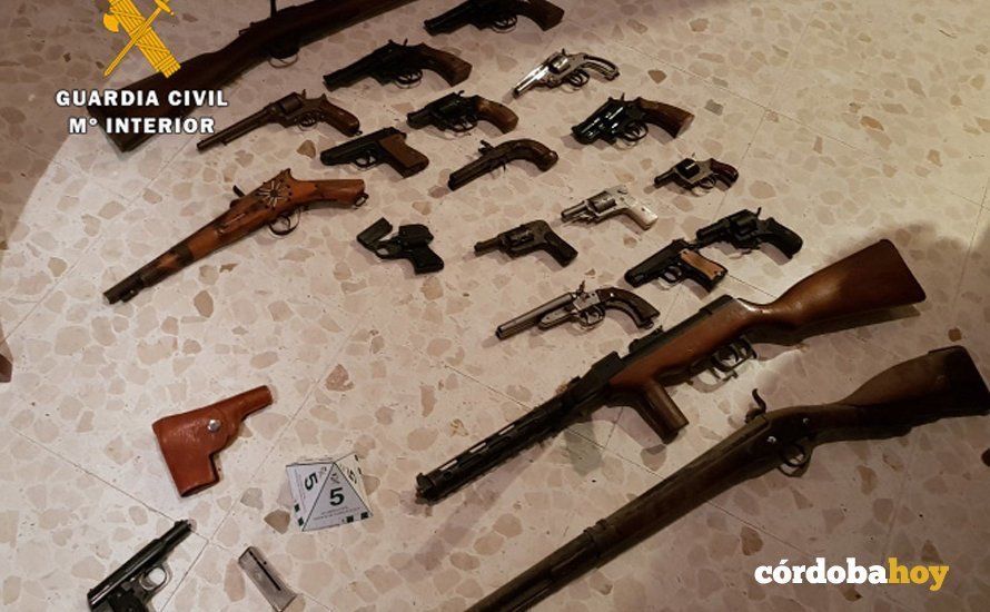 Armas ilegales incautadas por la Guardia Civil