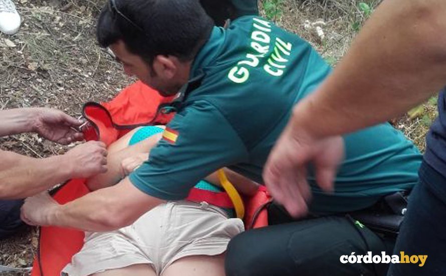 La mujer herida localizada en la zona de Baños de Popea