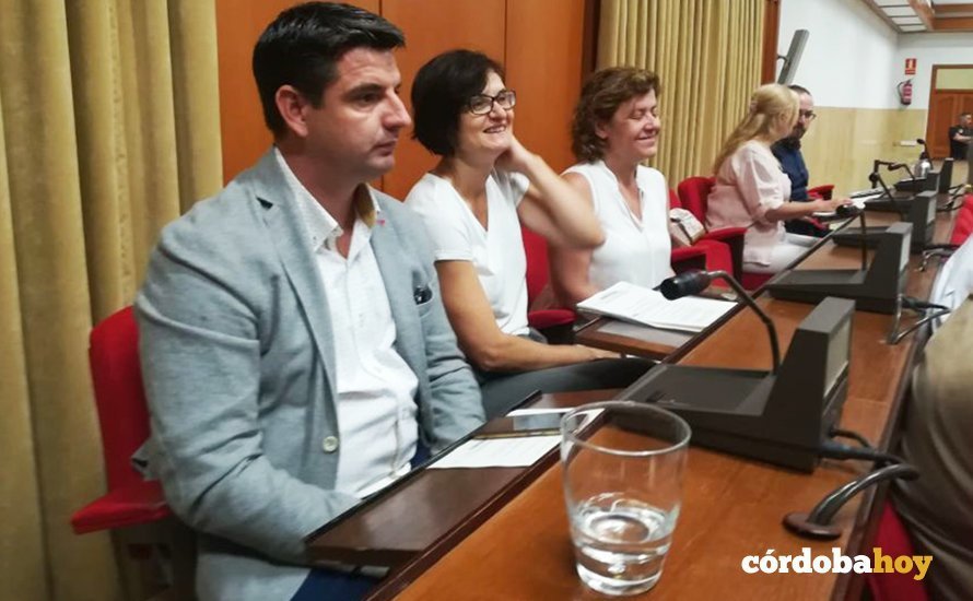 La bancada de IU en el Pleno de Córdoba