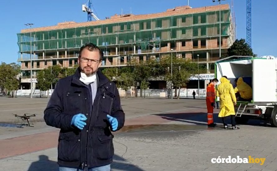 David Dorado explica el uso de drones para desinfectar la ciudad de coronavirus