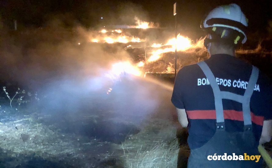 Incendio en la calle Alhelí, en Mirabueno
