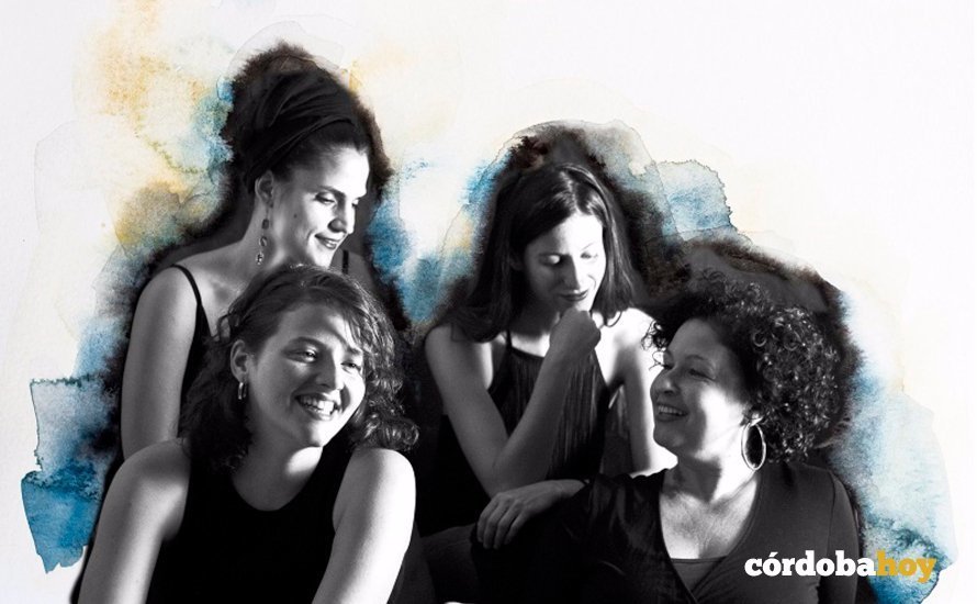 Dibujo promocional de Women Quartet y Carmen Camacho, que estarán en Qurtuba Jazz