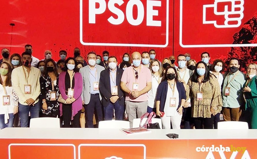 La representación socialista cordobesa en Valencia