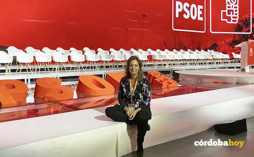 Isabel Ambrosio en el 40 Congreso del PSOE en Valencia