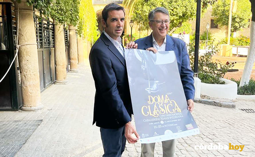 Enrique Lovera y Rafael Blanco en la presentación del Concurso Nacional de Doma Clásica