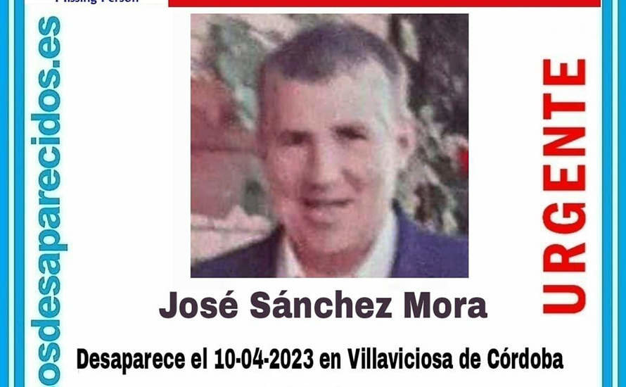 La imagen del desaparecido en el cartel de la alerta de SOSDesaparecidos