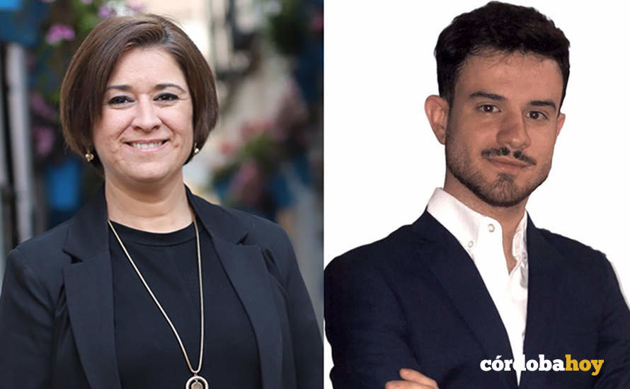 Los nuevos diputados provinciales de IU, Irene Ruiz y José Manuel Cobo