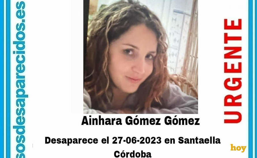 Cartel de la mujer desaparecida en Santaella
