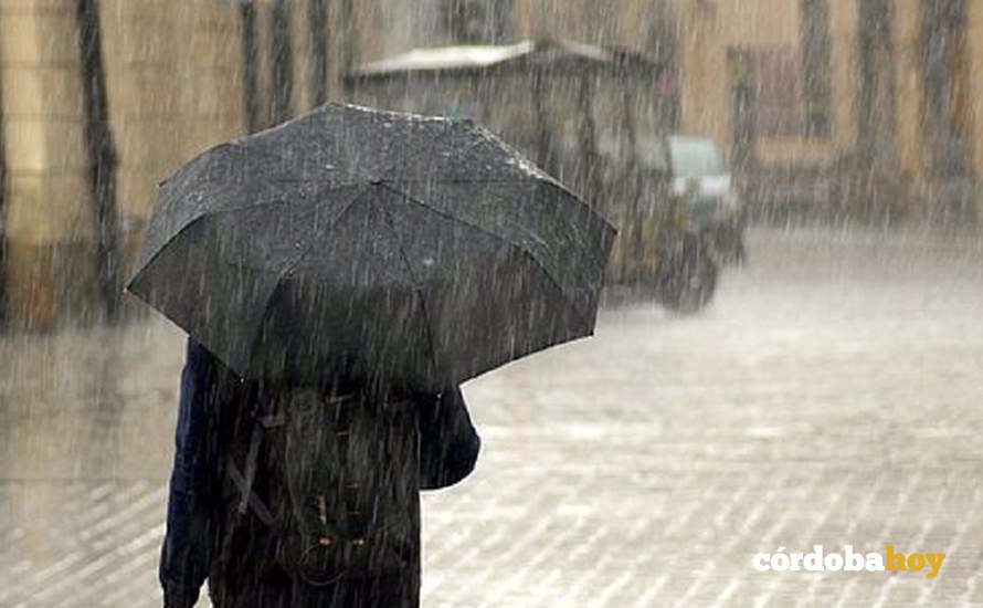 Imagen de lluvia en la capital cordobesa