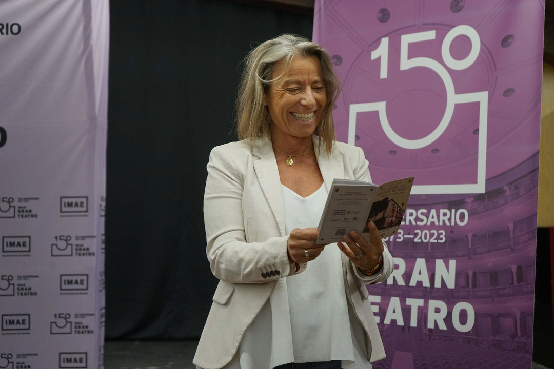 Isabel Albás en la presentación del resto de la programación del 150 aniversario del Gran Teatro