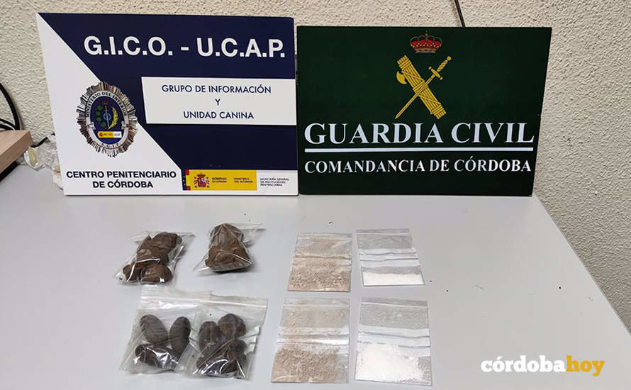 Droga intervenida por la Guardia Civil y los funcionarios del Centro Penitenciario de Córdoba