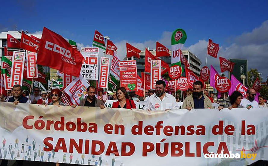 Manifestación en defensa de la sanidad pública en Córdoba, en una imagen de archivo