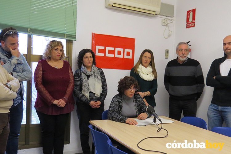 La delegada de CCOO en el Ayuntamiento, María José Víboras