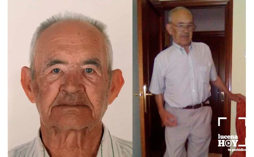 Imagenes del anciano desaparecido en Cabra