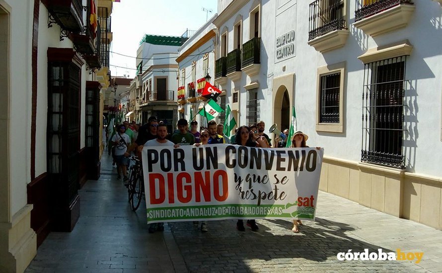 Manifestación del SAT en Palma del Río