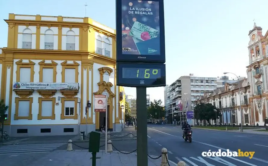 Term&oacute;metro con 16 grados