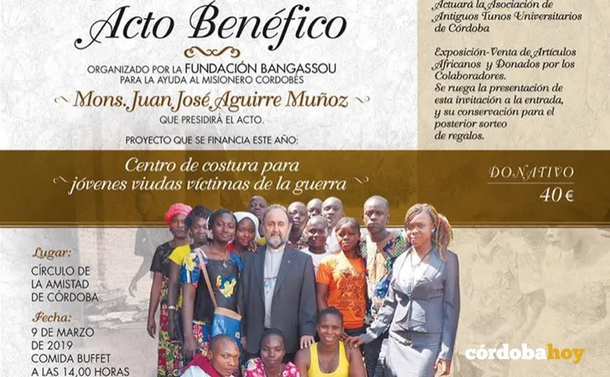 Invitaci&oacute;n para la comida buffet anual de la Fundaci&oacute;n Banagassou