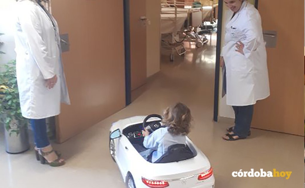 Vehículo para niños en el Hospital de Montilla