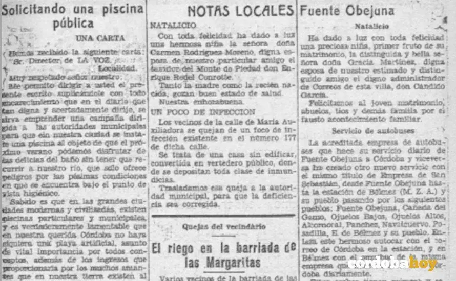 Recorte de la voz del 25 de mayo de 1934
