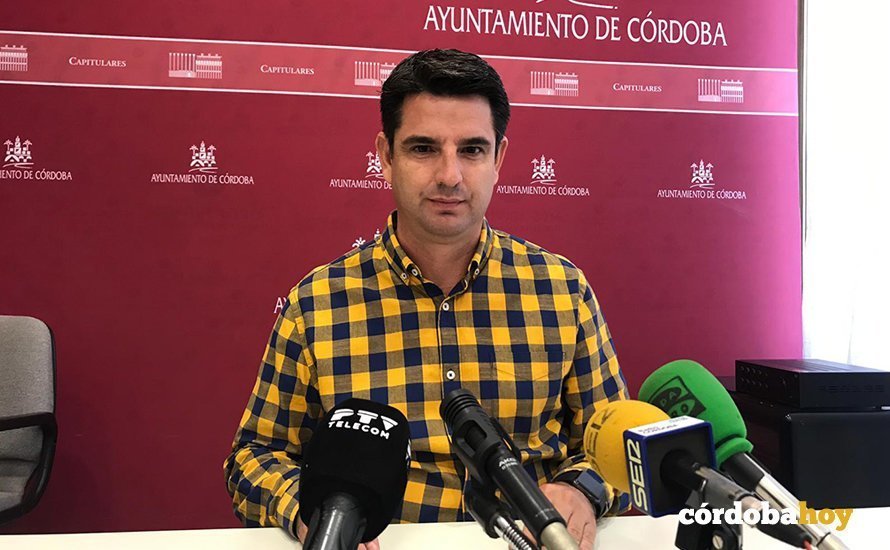 Pedro García esta misma mañana en el Ayuntamiento de Córdoba