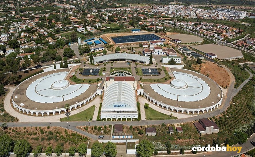 Vista aérea de la estación depuradora de Villa Azul, de Emacsa