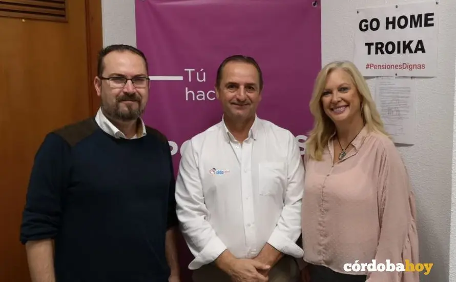 Juan Alc&aacute;ntara, Miguel Ruano y Cristina Pedrajas