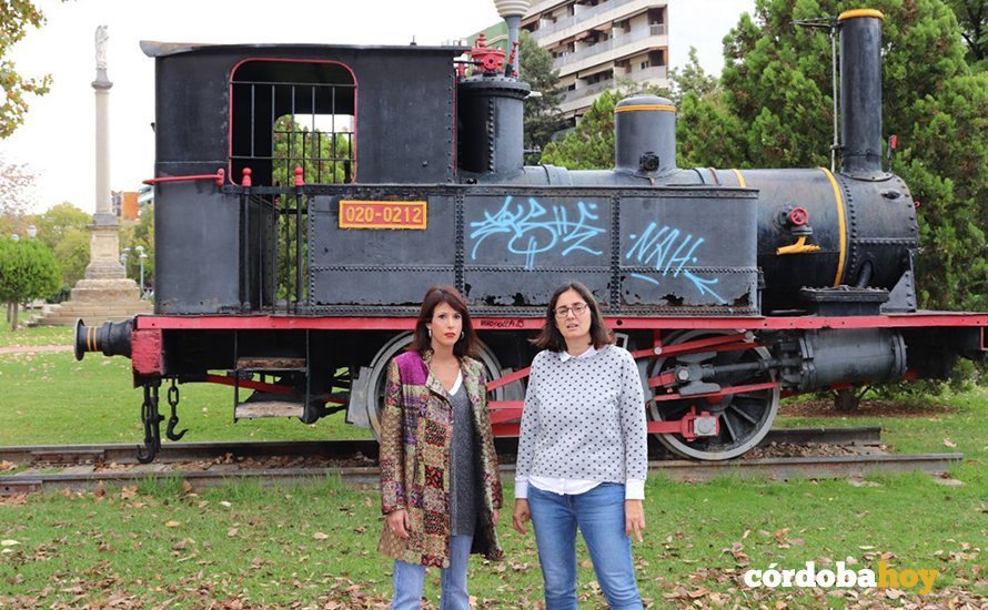 Unidas Podemos ante los vestigios de la línea Córdoba-Almorchón
