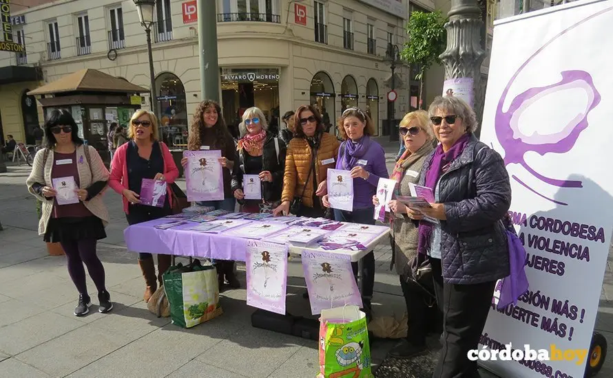 Mesa informativa de la Plataforma contra la Violencia a las Mujeres en las Tendillas 2