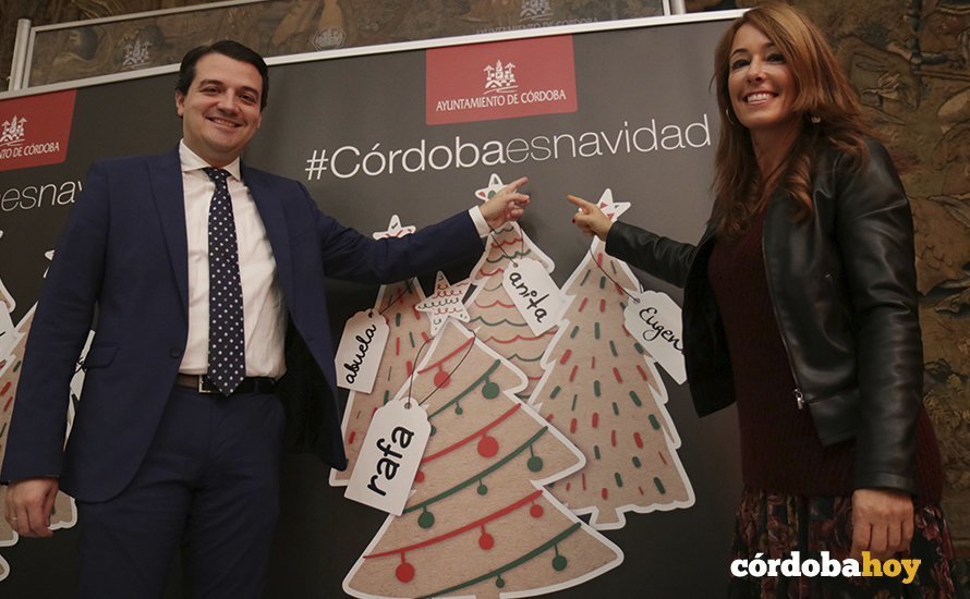 José María Bellido y Marián Aguilar, presentando la Navidad en Córdoba 2019