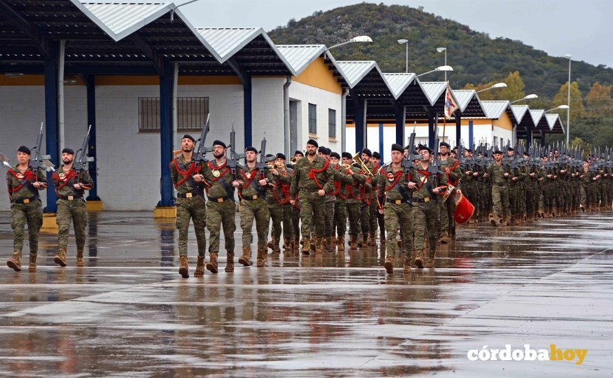 Parada militar para despedir al contingente el pasado diciembre