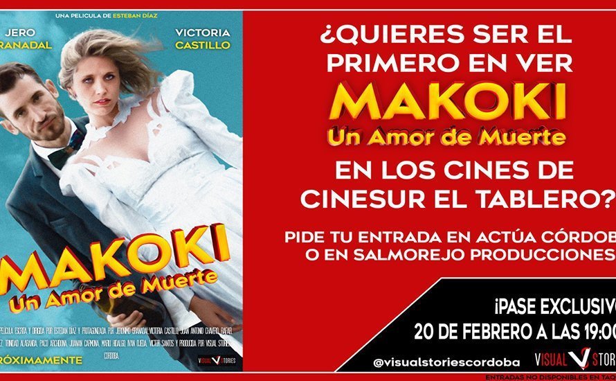 Promoción de la proyección de la película 'Makoki- Un amor de muerte' en El Tablero