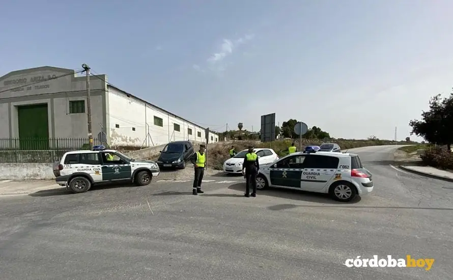 Operativos de la Guardia Civil en Baena, en una imagen de archivo