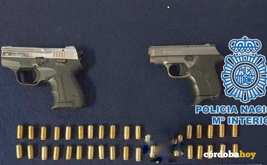 Armas incautadas por la Policía Nacional