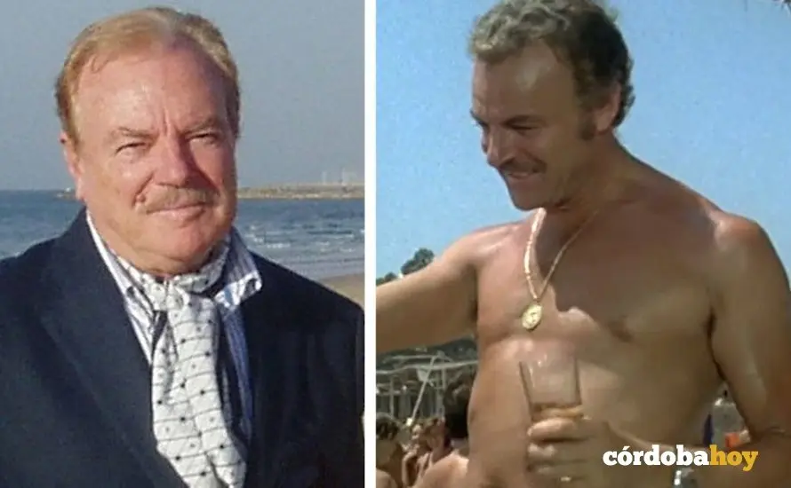 Manuel Gallardo en una imagen reciente y al lado en Verano Azul