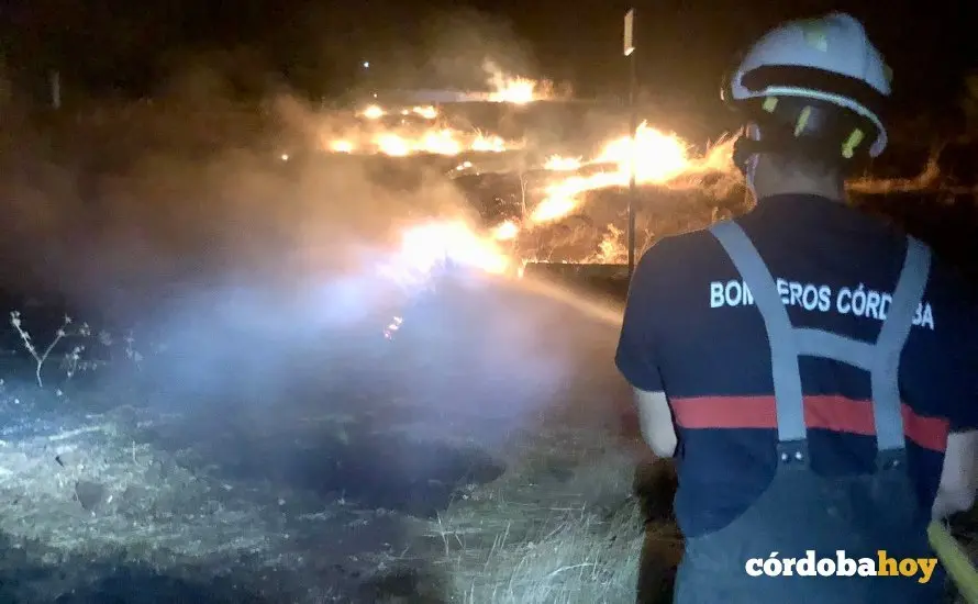 Incendio en la calle Alhel&iacute;, en Mirabueno