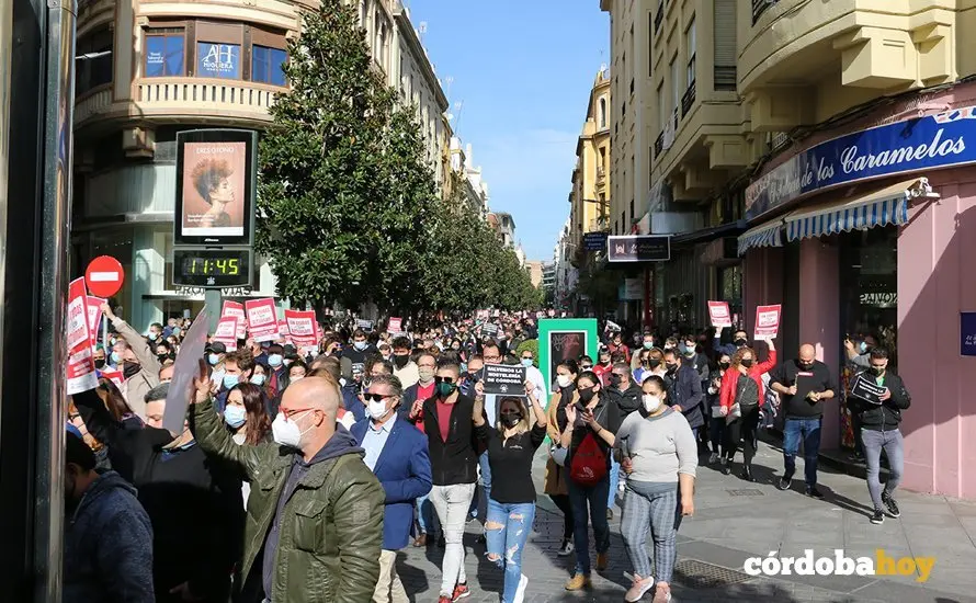 Concentraci&oacute;n de hosteleros en La Victoria