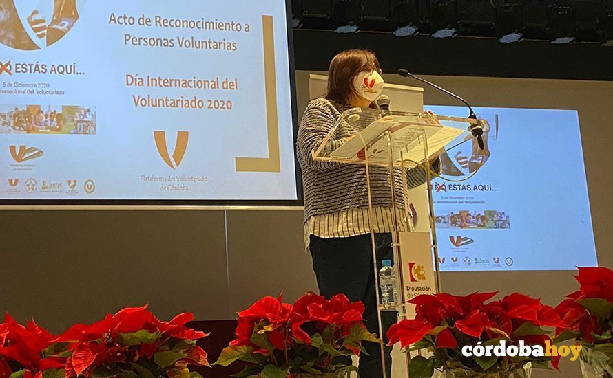 Pilar Pineda, en la celebración del Día Internacional del Voluntariado