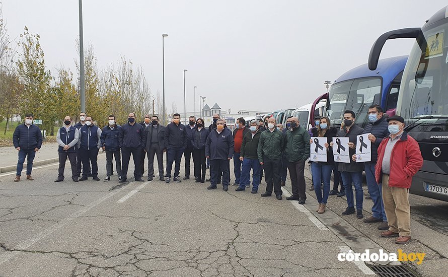 Protesta del transportes discrecional en Córdoba