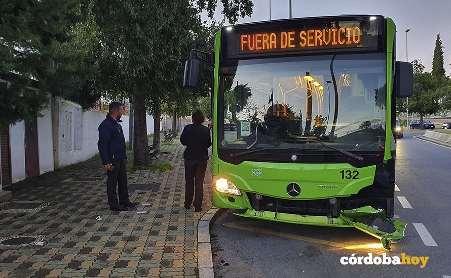 El autobús accidentado en Sansueña