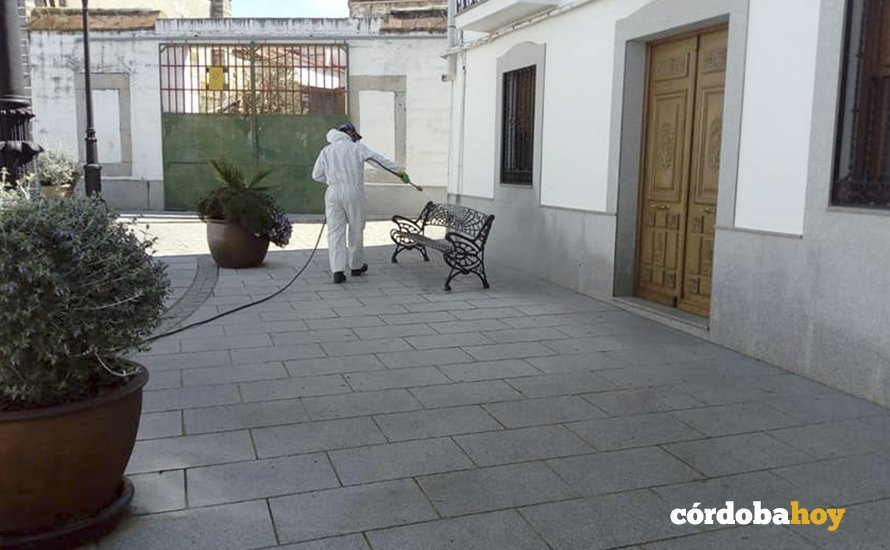 Desinfecciones callejeras en el municipio de Añora