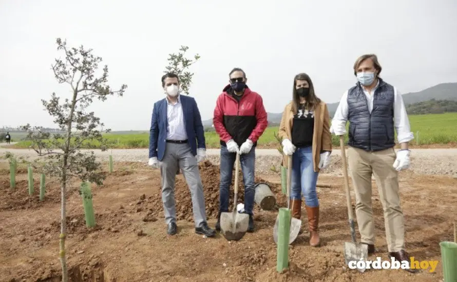 Plantaci&oacute;n de &aacute;rboles en el cintur&oacute;n verde cerca del club h&iacute;pico 8