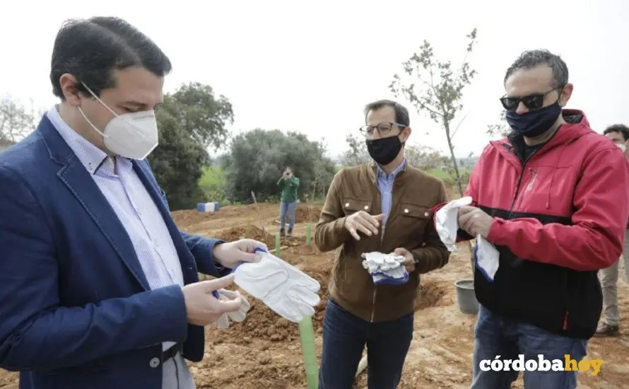 Plantaci&oacute;n de &aacute;rboles en el cintur&oacute;n verde cerca del club h&iacute;pico