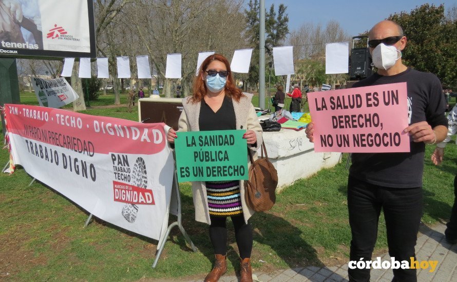 Manifestación por la sanidad pública durante el Día de Andalucía en el Sector Sur 2