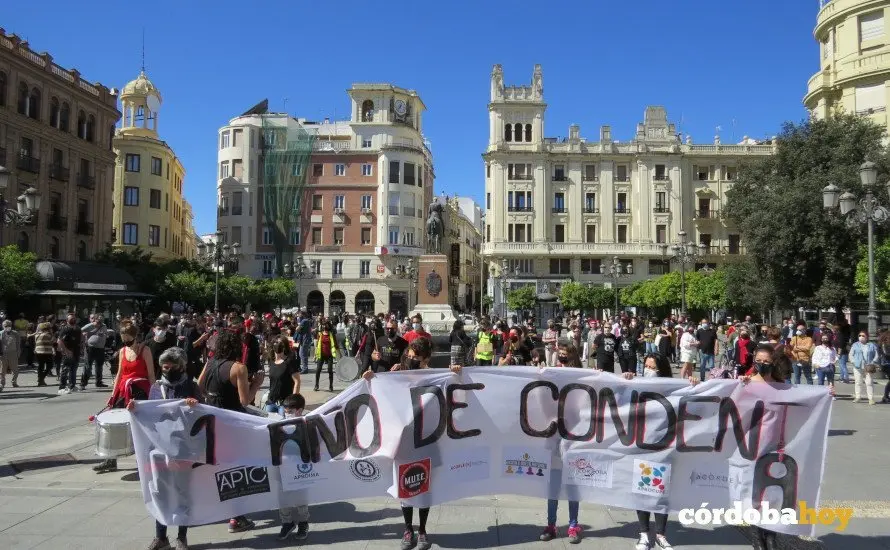 Manifestaci&oacute;n en apoyo de la cultura durante la pandemia en marzo de 2021