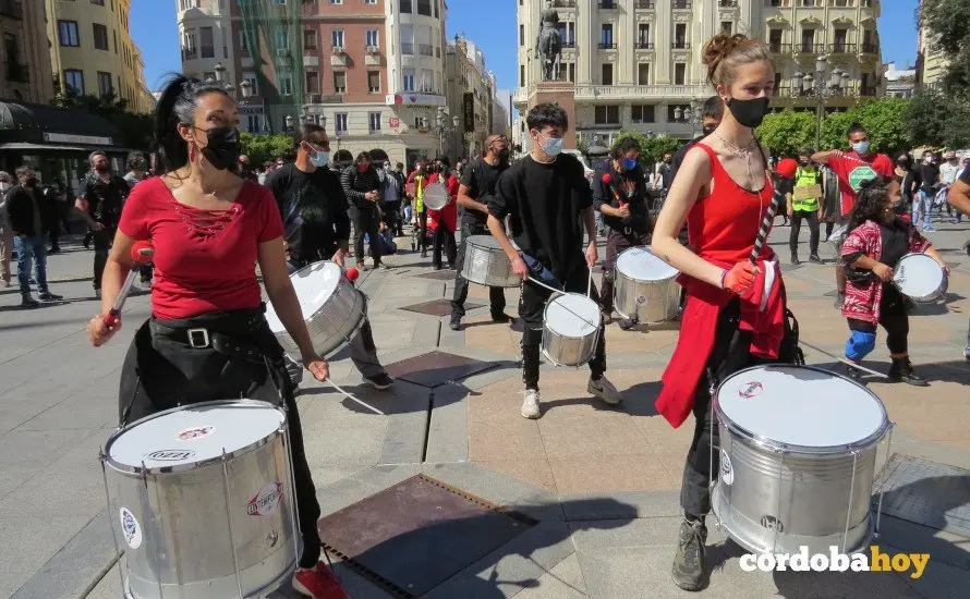 Manifestaci&oacute;n en apoyo de la cultura durante la pandemia en marzo de 2021