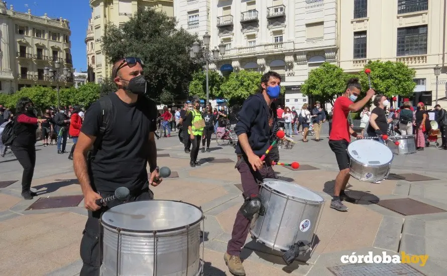 Manifestaci&oacute;n en apoyo de la cultura durante la pandemia en marzo de 2021