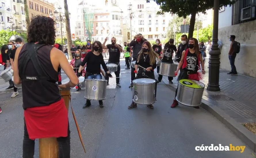 Manifestaci&oacute;n en apoyo de la cultura durante la pandemia en marzo de 2021
