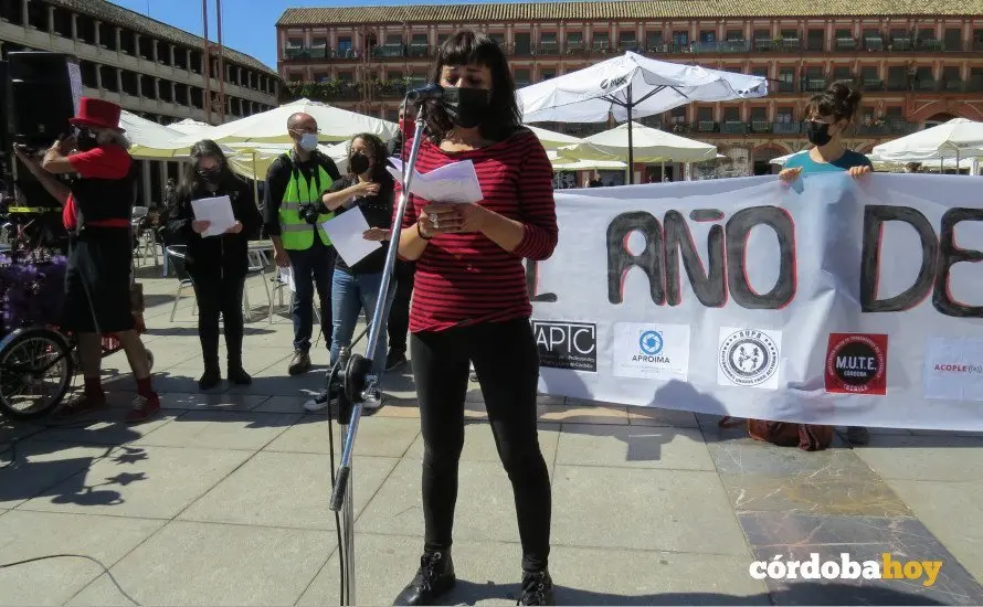 Manifestaci&oacute;n en apoyo de la cultura durante la pandemia en marzo de 2021
