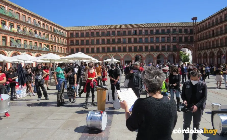 Manifestaci&oacute;n en apoyo de la cultura durante la pandemia en marzo de 2021
